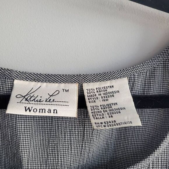 Vintage‎ 90s sleeveless tank dress houndstooth print button front - Picture 5 of 8